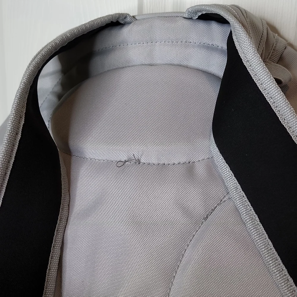 Pottery Barn Kids Fairfax Pink/Gray Stripe Gray Trim Large Backpack rLm